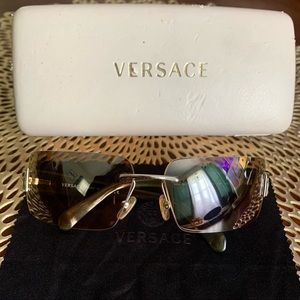 Versace Vintage Tortoise Brown Women’s Sunglasses